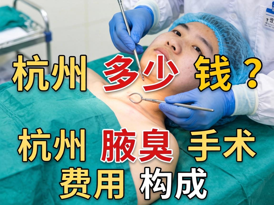 杭州腋臭手术多少钱？详解杭州腋臭手术费用构成