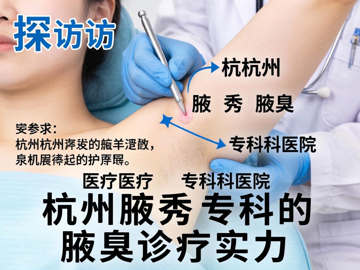 探访杭州腋秀腋臭专科医院，详解杭州腋秀专科的腋臭诊疗实力