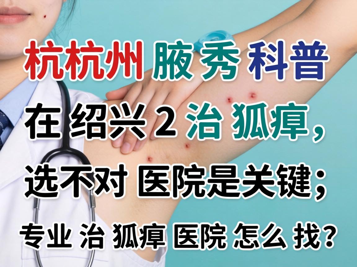 杭州腋秀科普，在绍兴治狐臭，选对医院是关键，专业治狐臭医院怎么找？