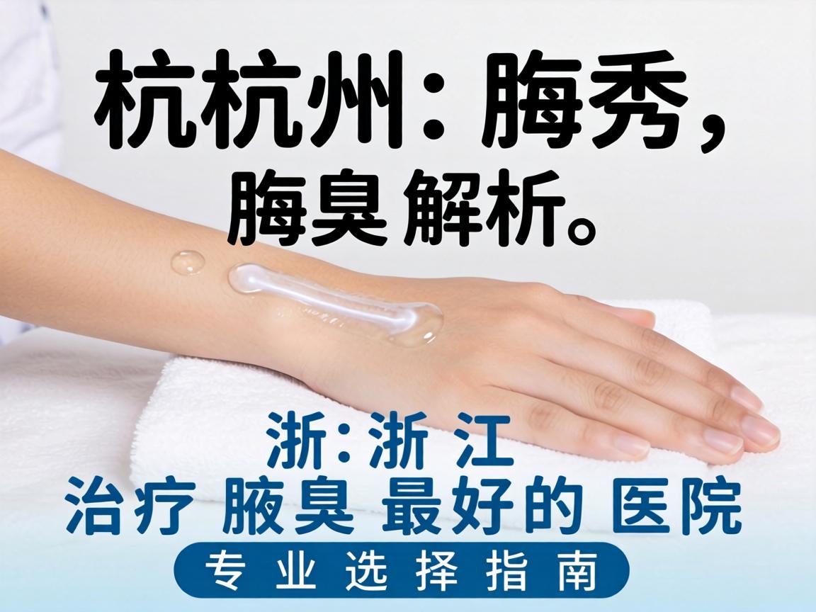 杭州腋秀解析，浙江治疗腋臭最好的医院，专业选择指南