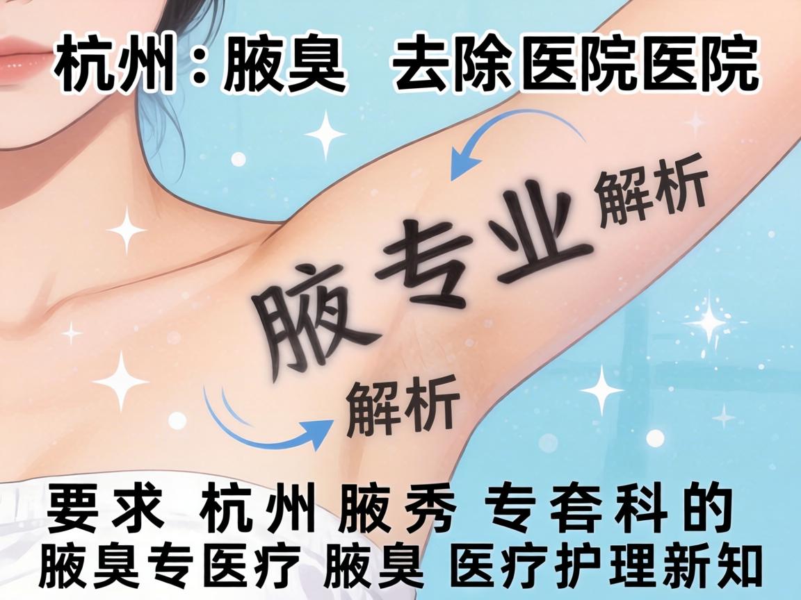 杭州腋臭去除医院专业解析，杭州腋秀专科的腋臭医疗护理新知
