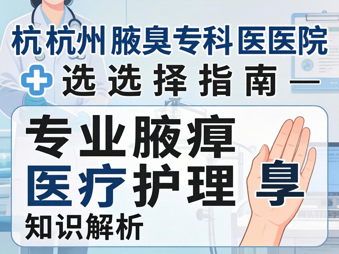 杭州腋臭专科医院选择指南，专业腋臭医疗护理知识解析