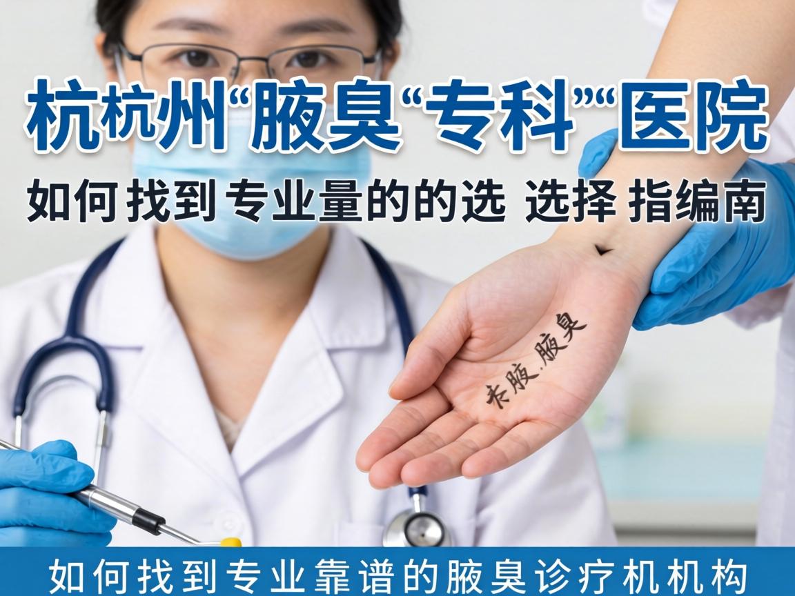 杭州腋臭专科医院选择指南，如何找到专业靠谱的腋臭诊疗机构