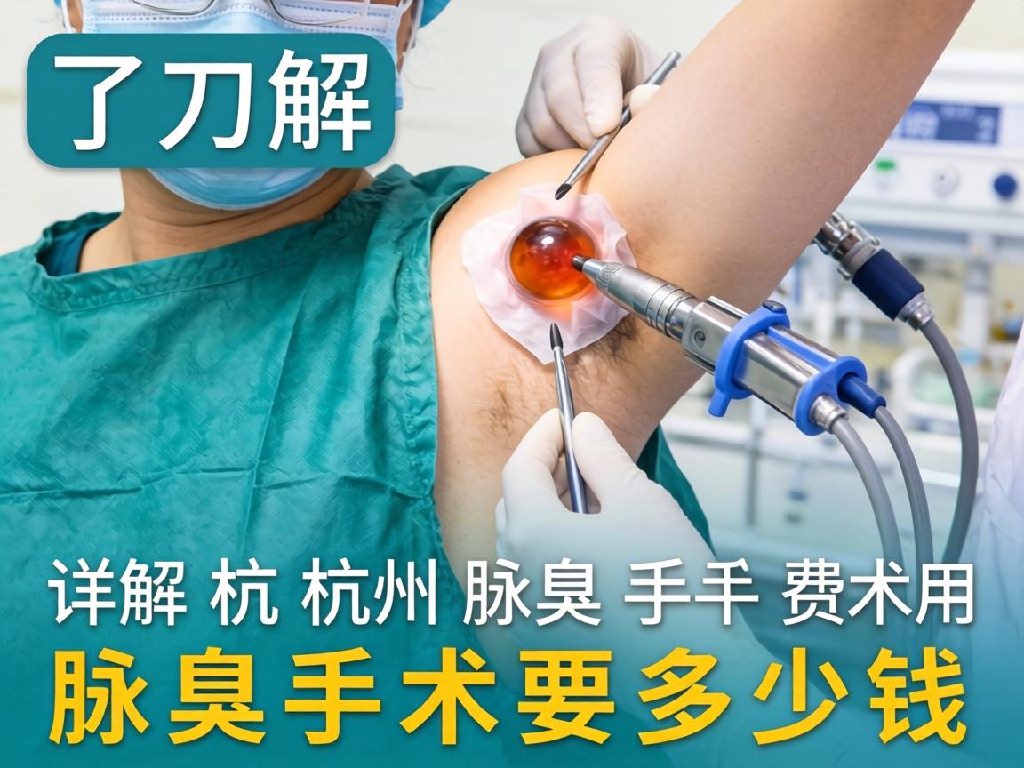 了解杭州腋臭手术费用，详解腋臭手术要多少钱