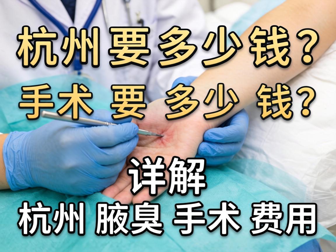 杭州腋臭手术要多少钱？详解杭州腋臭手术费用