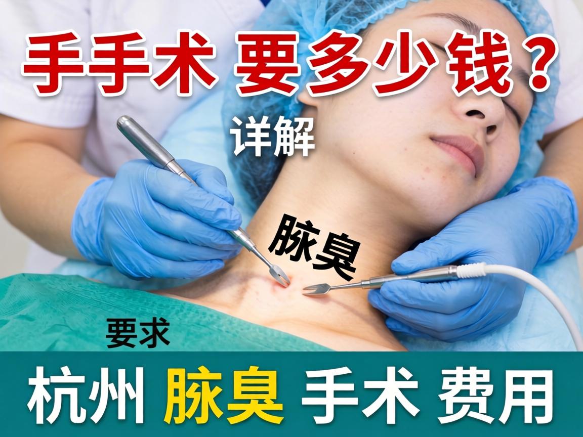 杭州腋臭手术要多少钱？详解杭州腋臭手术费用