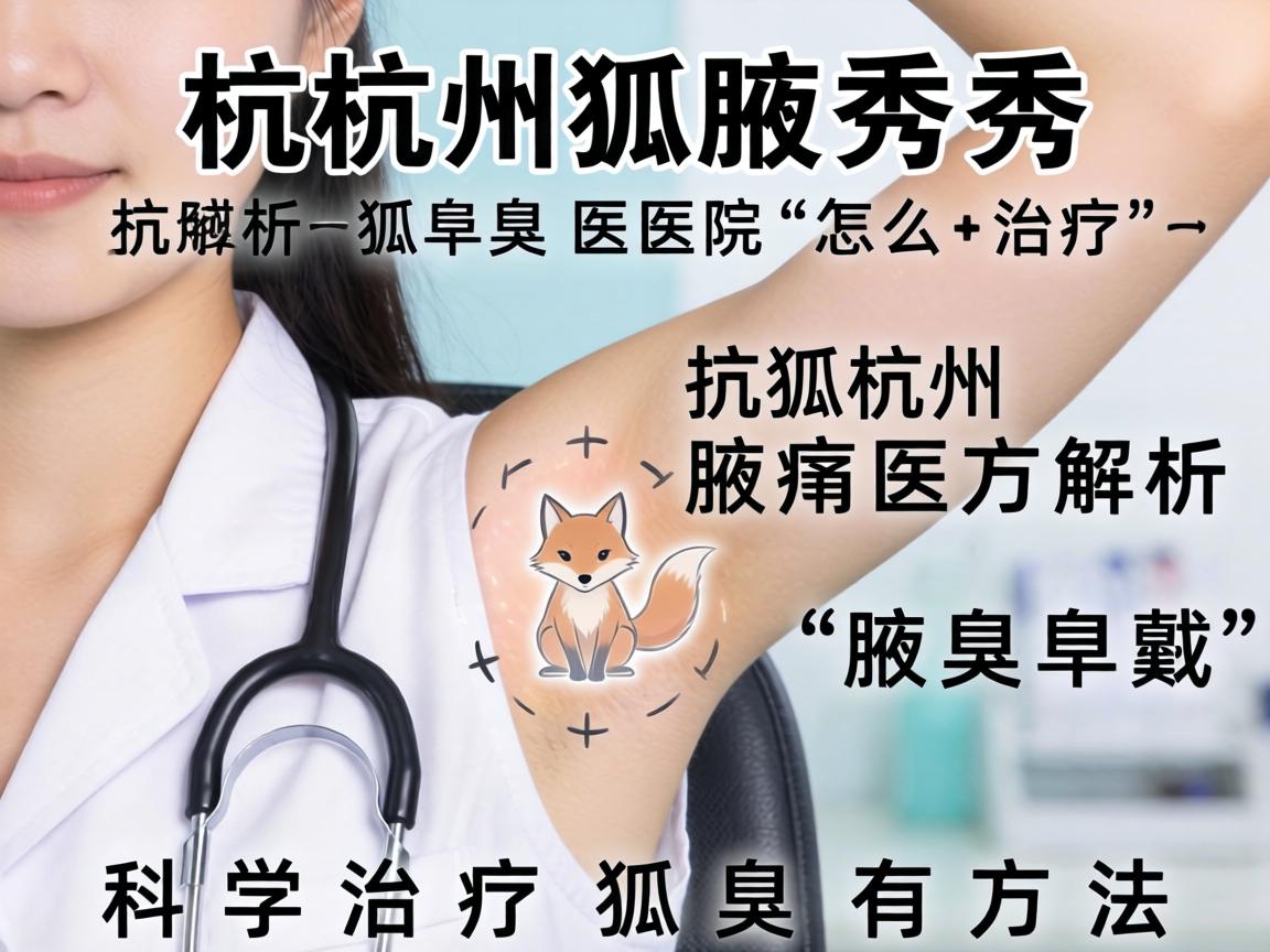 杭州腋秀解析，杭州狐臭医院怎么治疗，科学治疗狐臭有方法