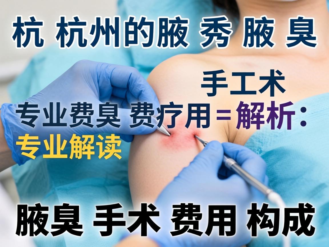 杭州腋秀腋臭手术费用解析，专业解读腋臭手术费用构成