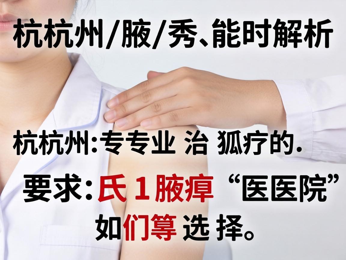 杭州腋秀解析，杭州专业治狐臭的医院如何选择