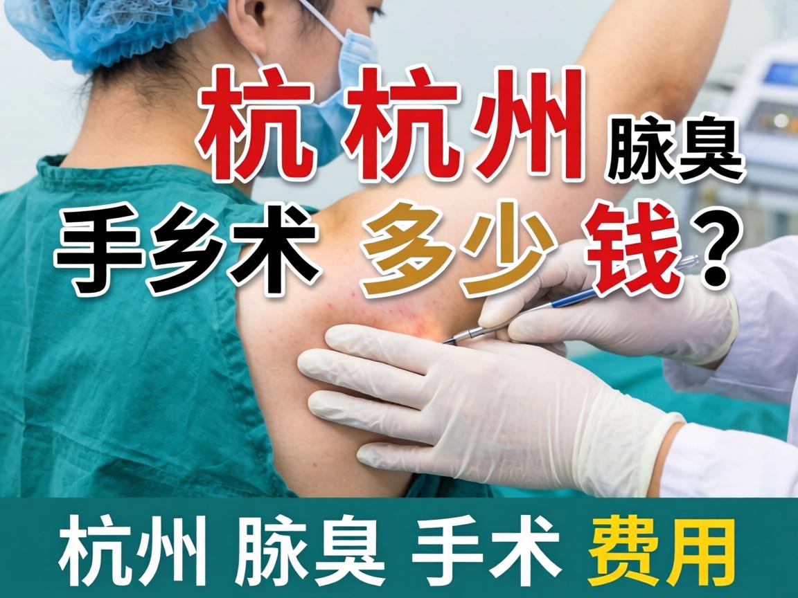 杭州腋臭手术多少钱？详解杭州腋臭手术费用