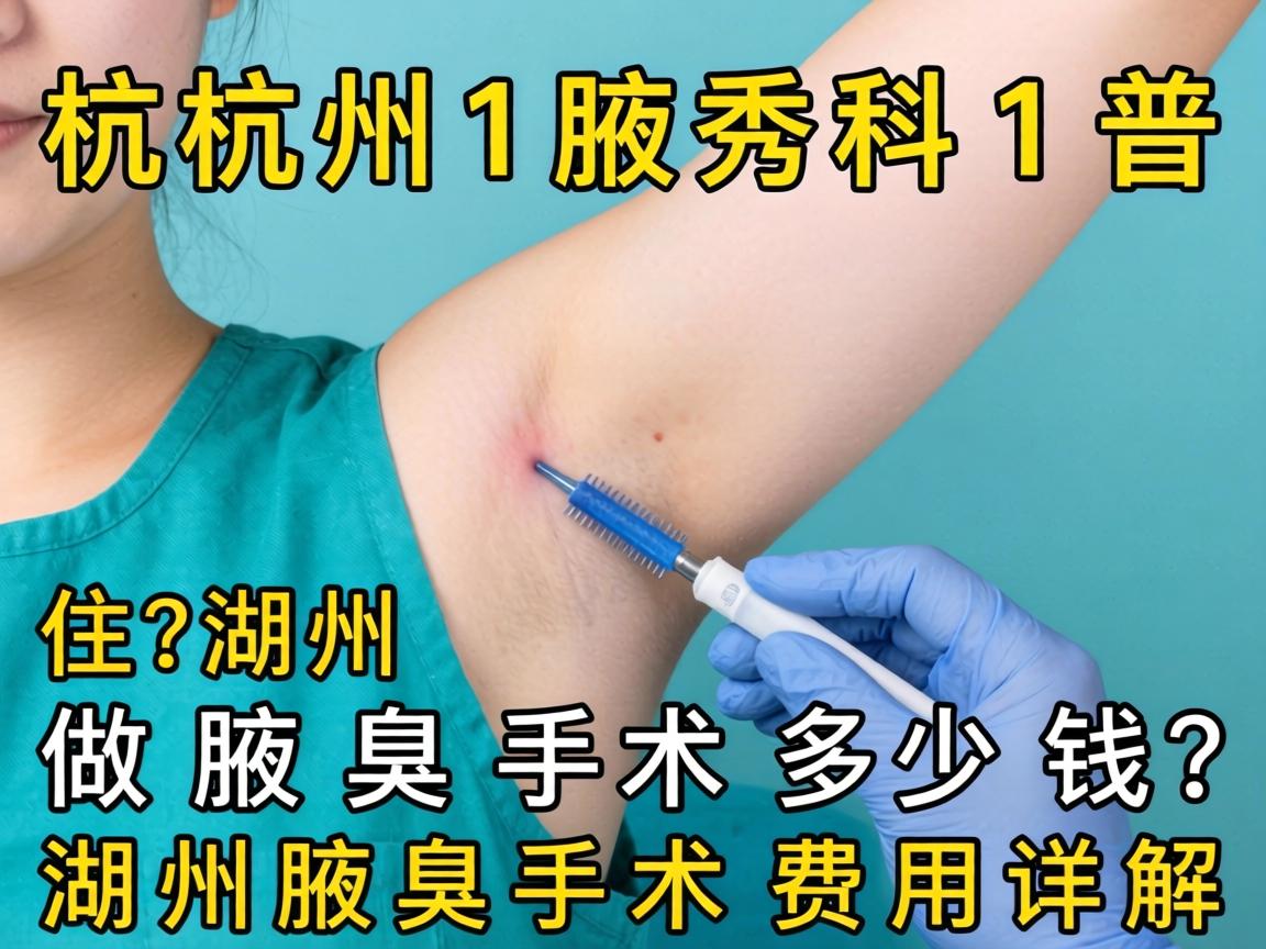 杭州腋秀科普，在湖州做腋臭手术多少钱？湖州腋臭手术费用详解