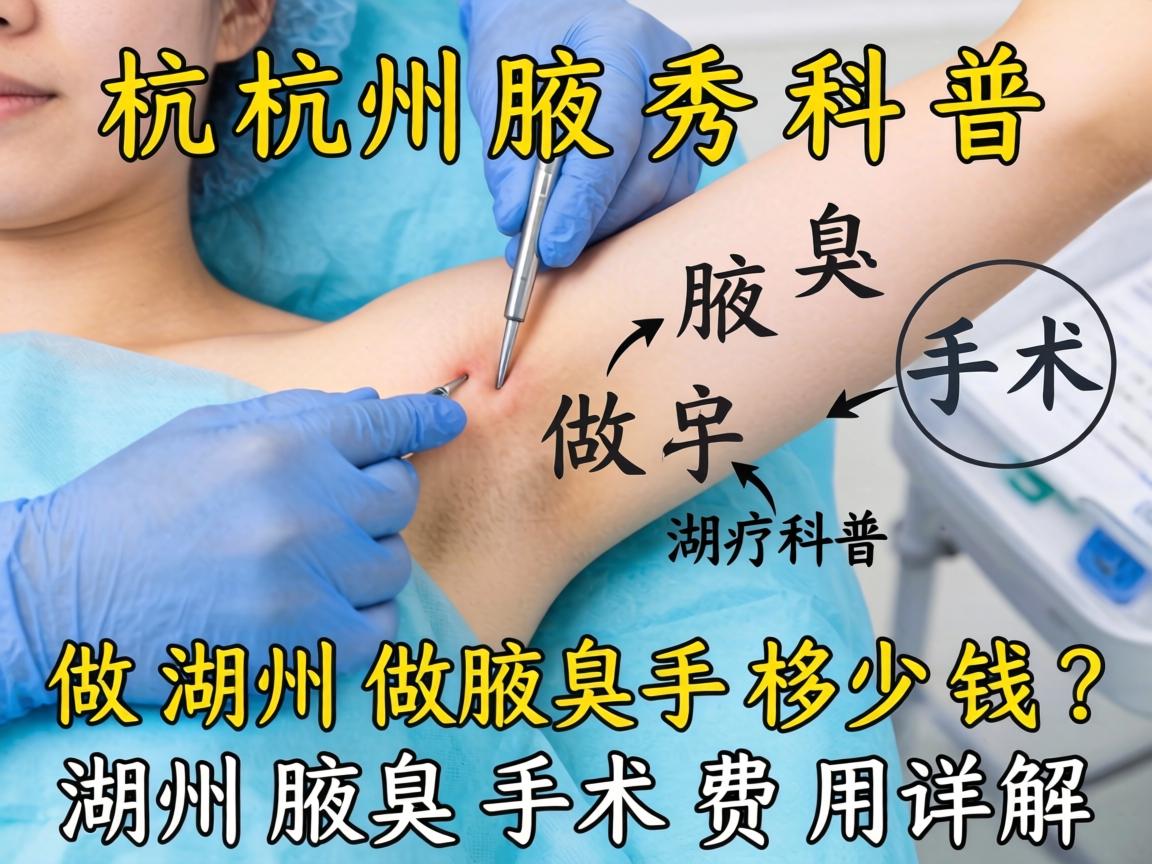 杭州腋秀科普，在湖州做腋臭手术多少钱？湖州腋臭手术费用详解
