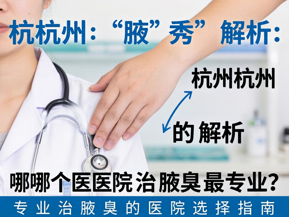 杭州腋秀解析，杭州哪个医院治腋臭最专业？专业治腋臭的医院选择指南