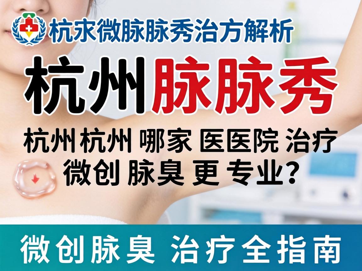 杭州腋秀解析，杭州哪家医院治疗微创腋臭更专业？微创腋臭治疗全指南