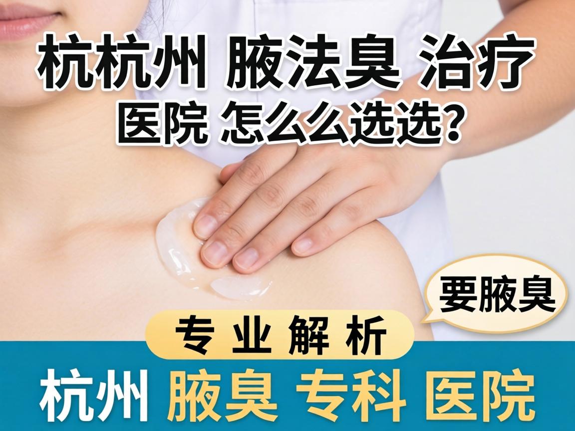 杭州腋臭治疗医院怎么选？专业解析杭州腋臭专科医院