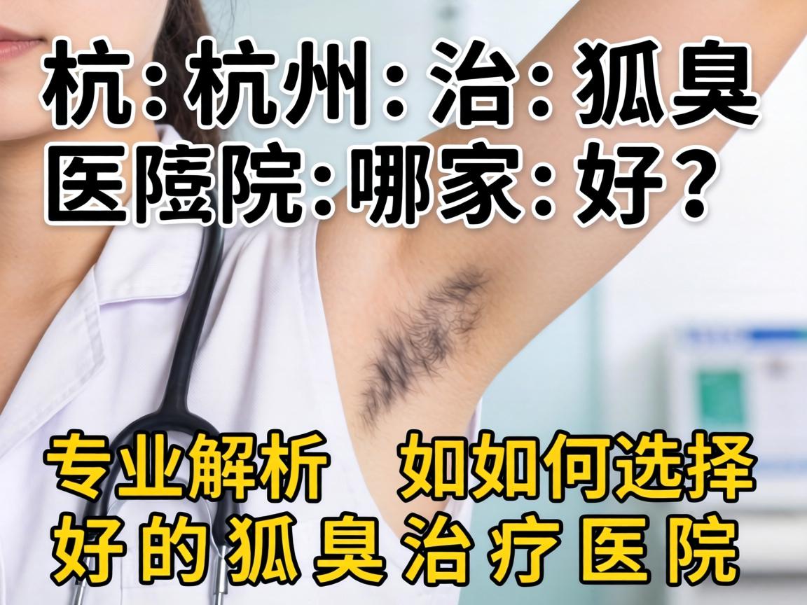 杭州治狐臭医院哪家好？专业解析如何选择好的狐臭治疗医院