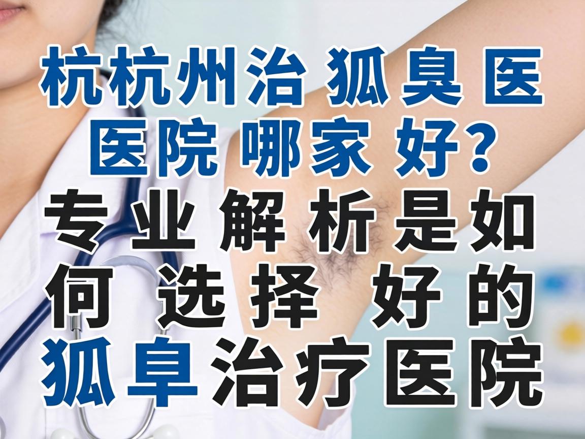 杭州治狐臭医院哪家好？专业解析如何选择好的狐臭治疗医院