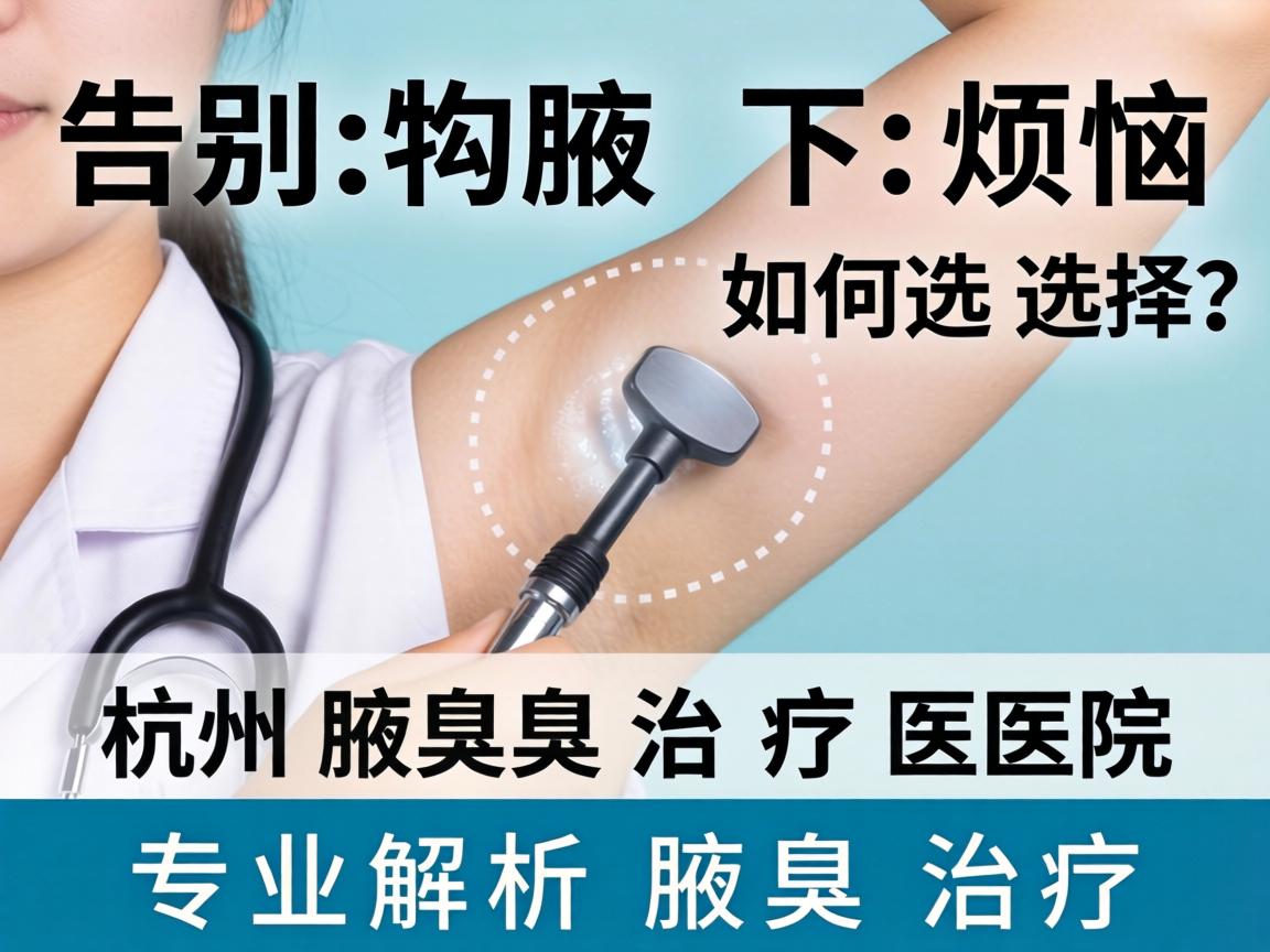 告别腋下烦恼，杭州腋臭治疗医院如何选择？专业解析腋臭治疗