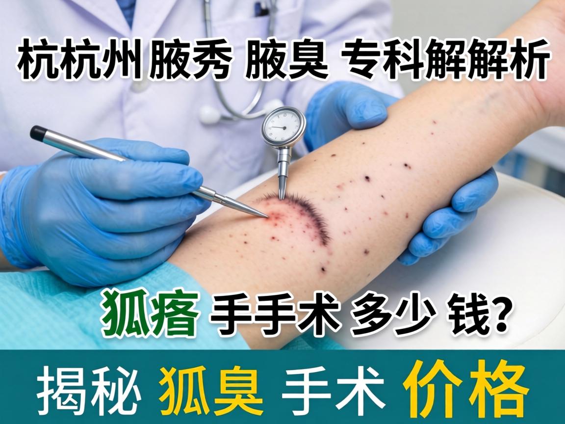 杭州腋秀腋臭专科解析，狐臭手术多少钱？揭秘狐臭手术价格