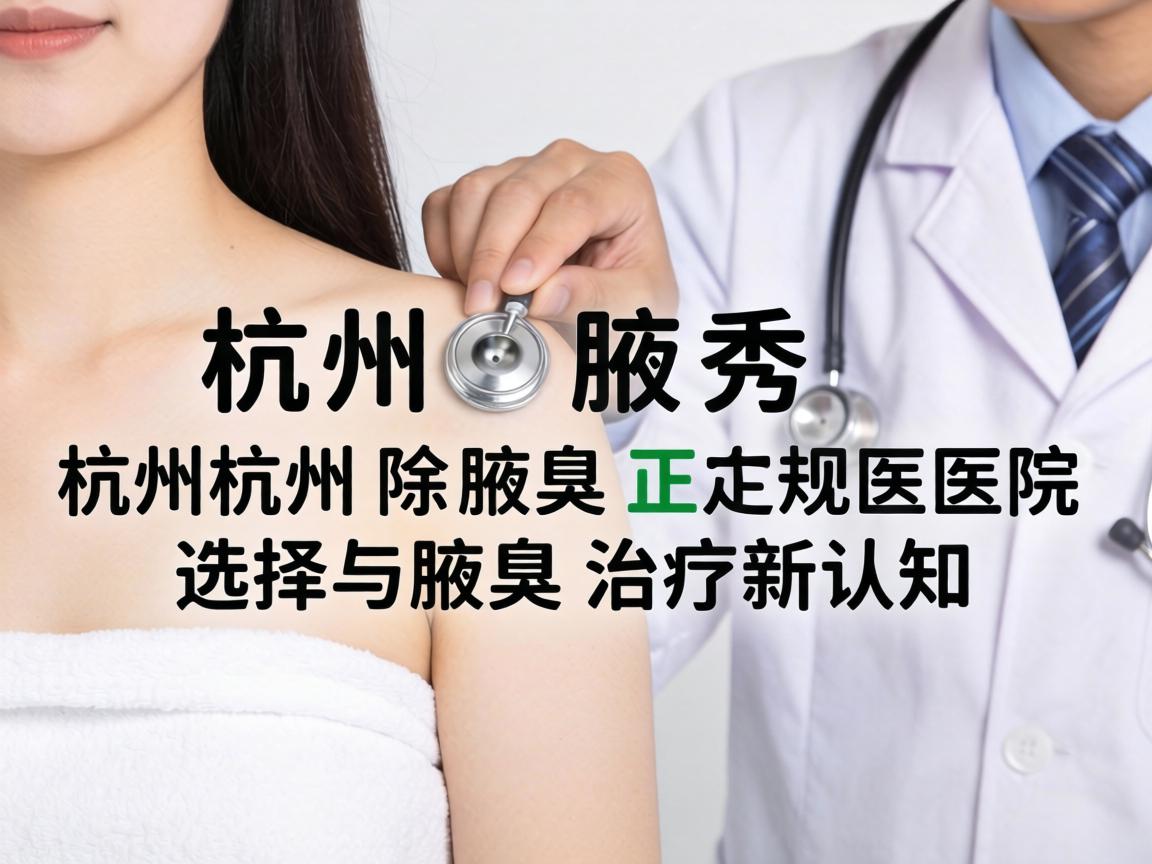 杭州腋秀解析，杭州除腋臭正规医院的选择与腋臭治疗新认知