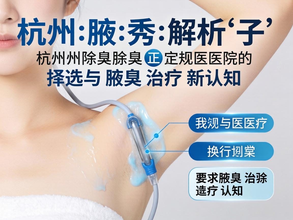 杭州腋秀解析，杭州除腋臭正规医院的选择与腋臭治疗新认知
