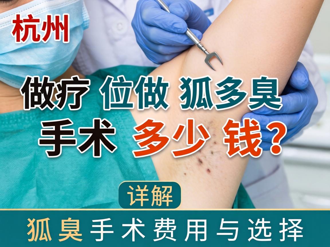 杭州做狐臭手术多少钱？详解狐臭手术费用与选择