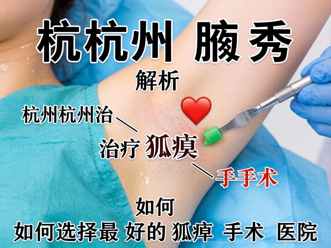 杭州腋秀解析，杭州治疗狐臭手术，如何选择最好的狐臭手术医院