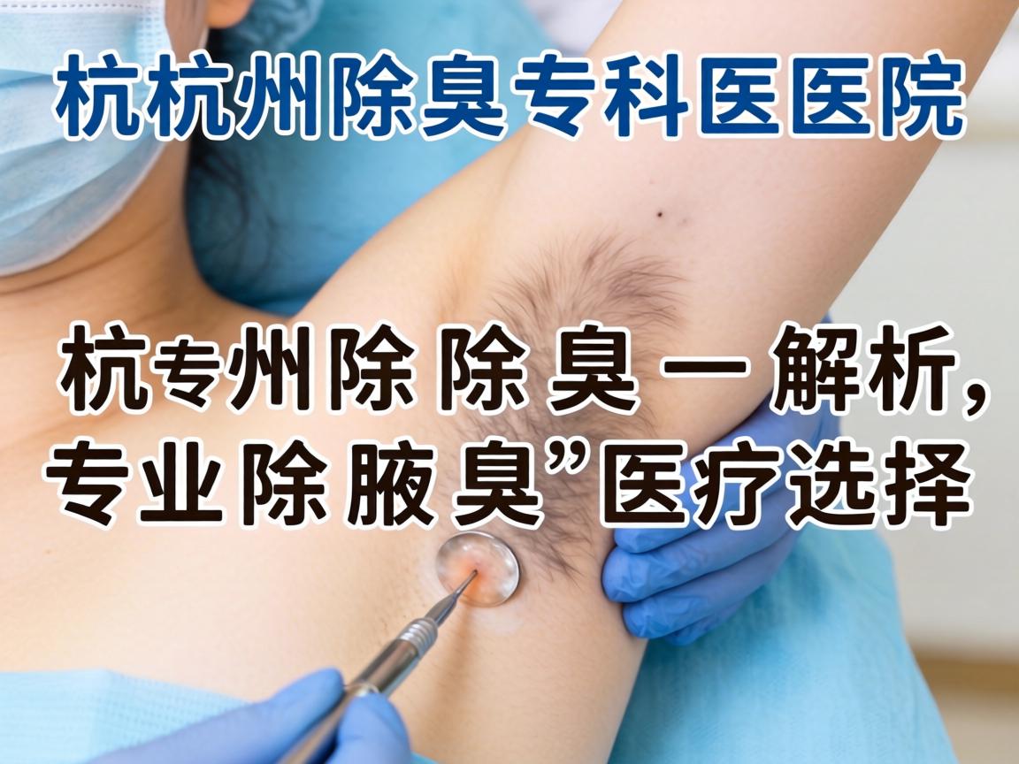杭州除腋臭专科医院解析，专业除腋臭的医疗选择
