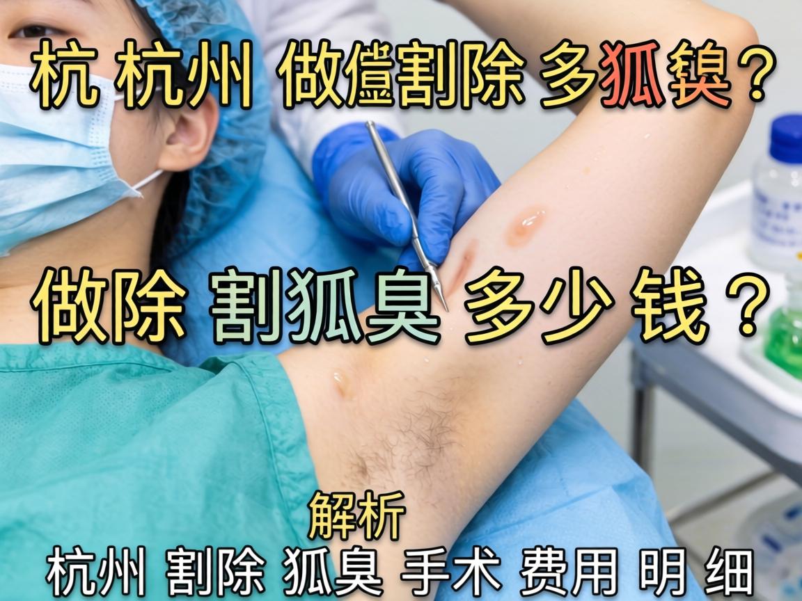 杭州做割除狐臭多少钱？解析杭州割除狐臭手术费用明细