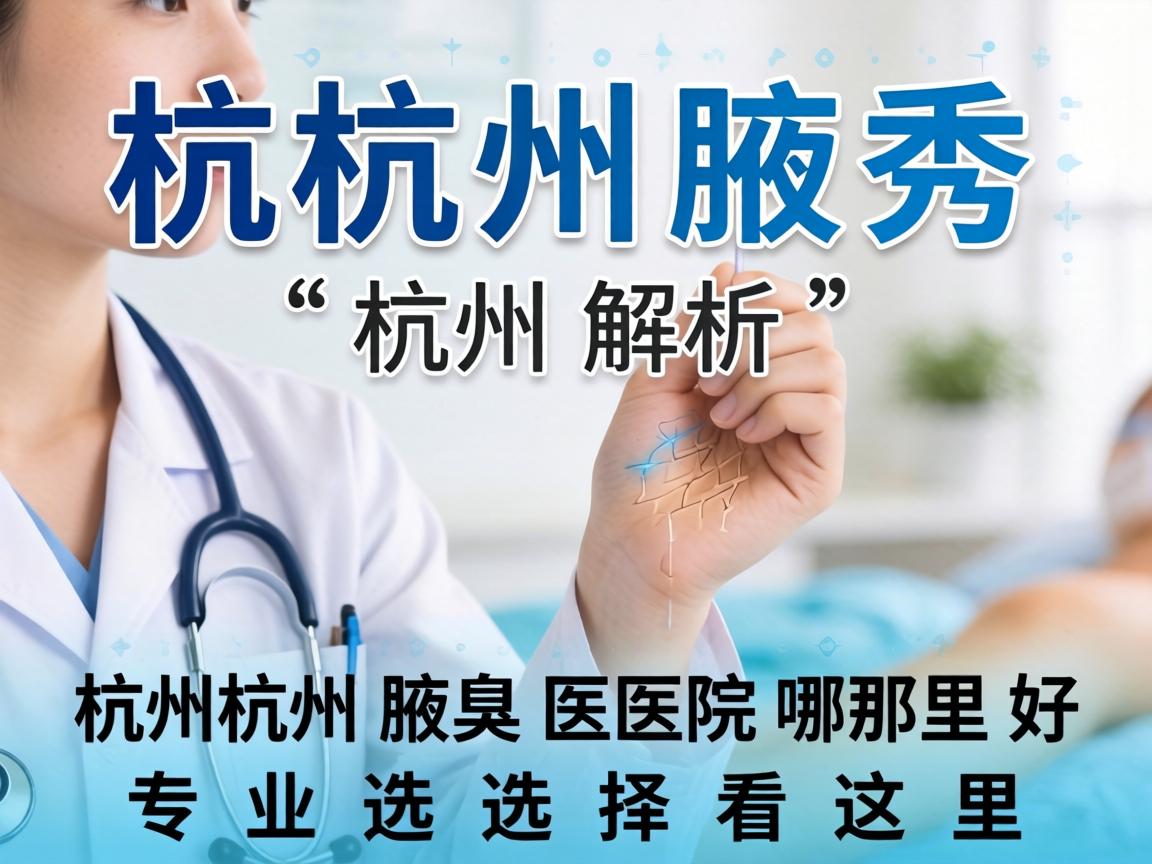 杭州腋秀解析，杭州腋臭医院哪里好，专业选择看这里