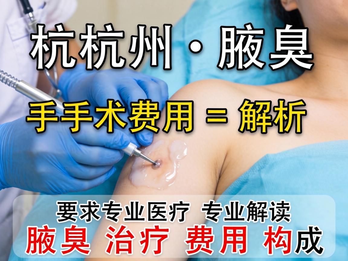 杭州腋臭手术费用解析，专业解读腋臭治疗费用构成