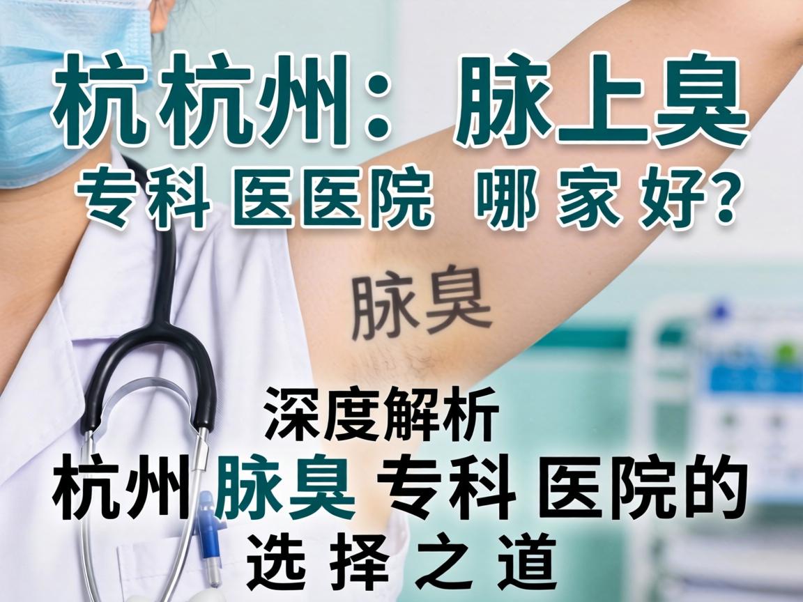 杭州腋臭专科医院哪家好？深度解析杭州腋臭专科医院的选择之道