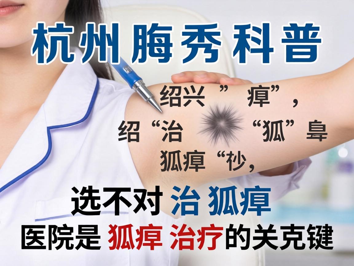 杭州腋秀科普，在绍兴治狐臭，选对医院是狐臭治疗的关键