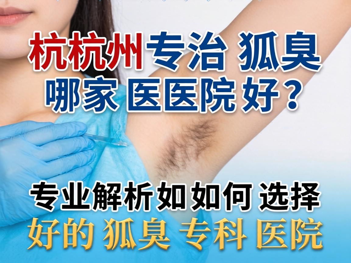 杭州专治狐臭哪家医院好？专业解析如何选择好的狐臭专科医院
