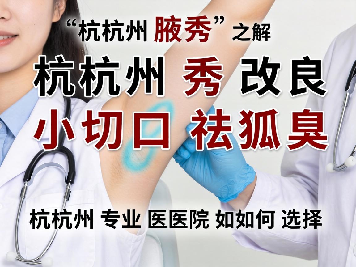 杭州腋秀解析，杭州改良小切口祛狐臭，杭州专业医院如何选择