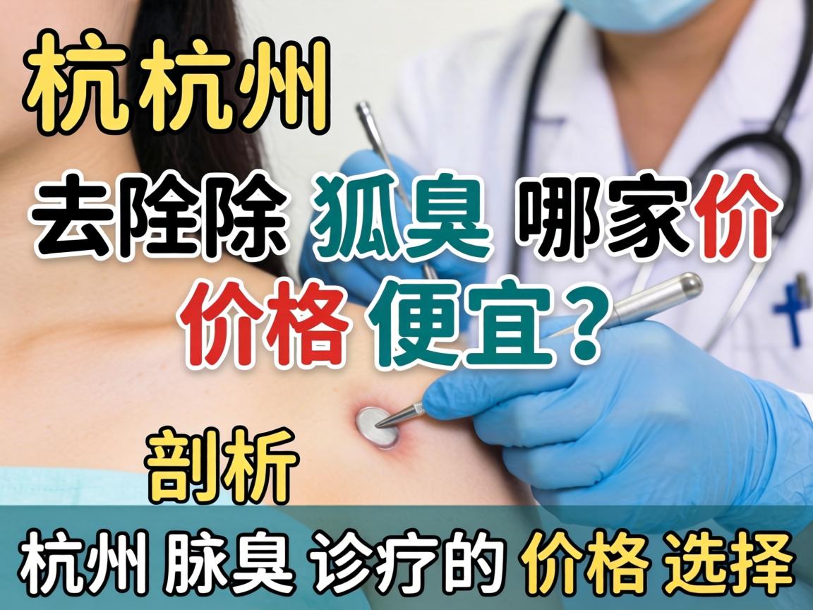 杭州去除狐臭哪家价格便宜？剖析杭州腋臭诊疗的价格选择