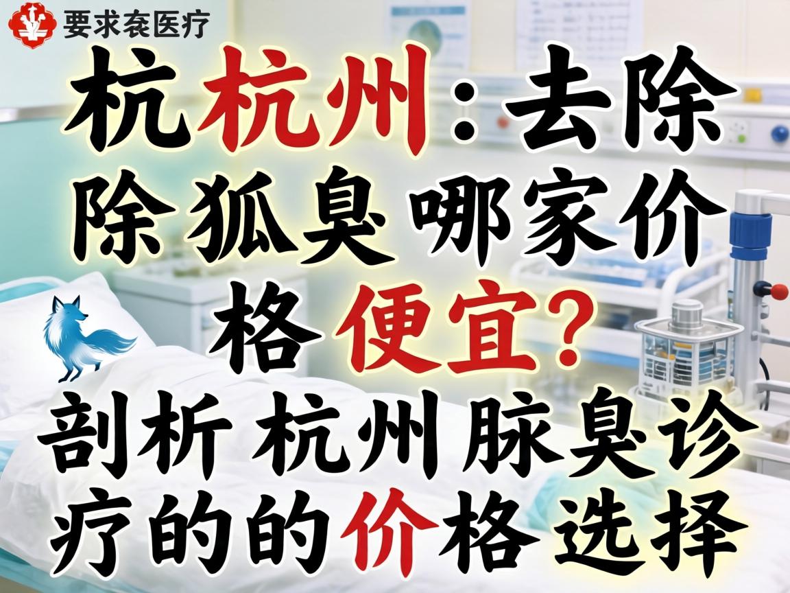 杭州去除狐臭哪家价格便宜？剖析杭州腋臭诊疗的价格选择