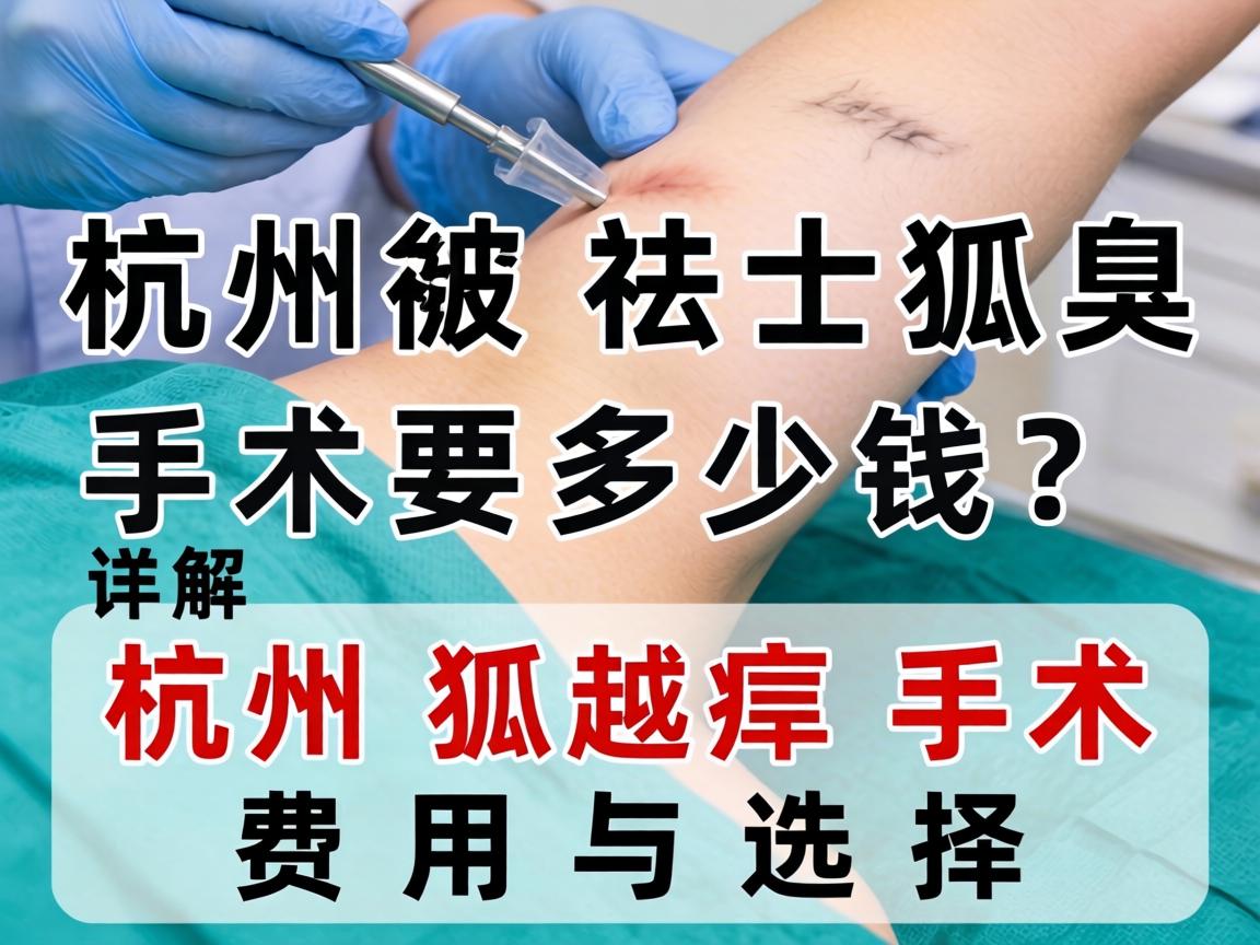 杭州祛狐臭手术要多少钱？详解杭州狐臭手术费用与选择