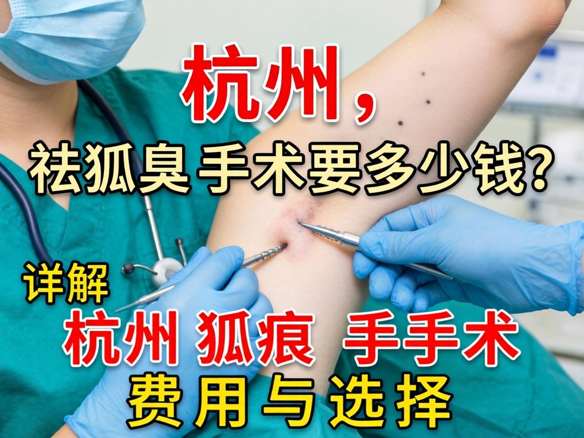 杭州祛狐臭手术要多少钱？详解杭州狐臭手术费用与选择