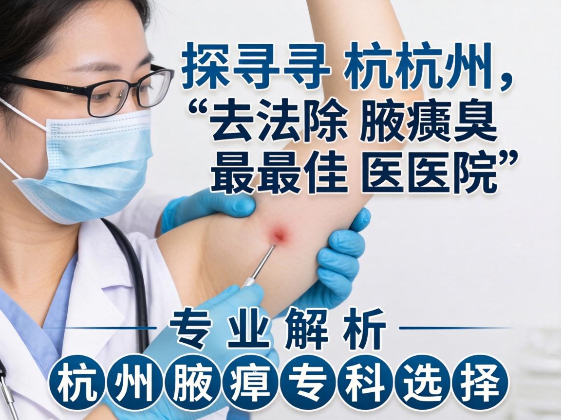 探寻杭州去除腋臭最佳医院，专业解析杭州腋臭专科选择