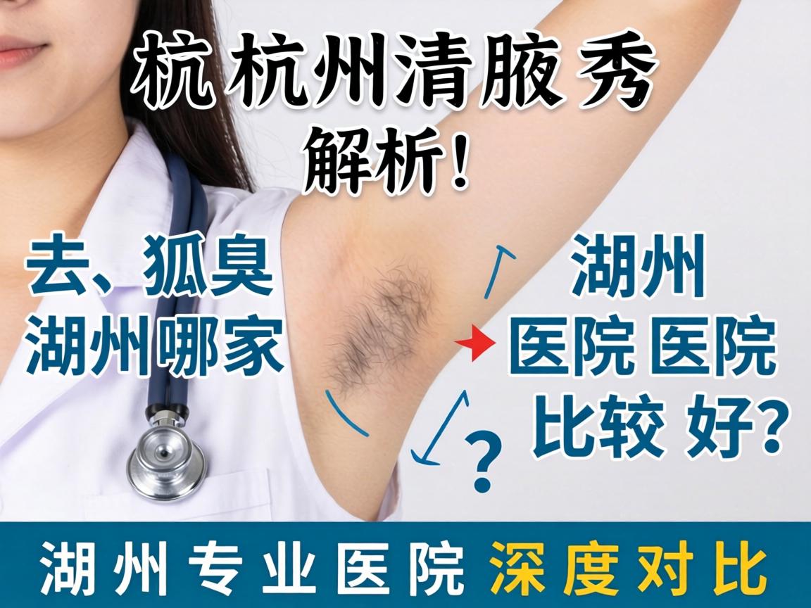 杭州腋秀解析，去狐臭湖州哪家医院比较好？湖州专业医院深度对比