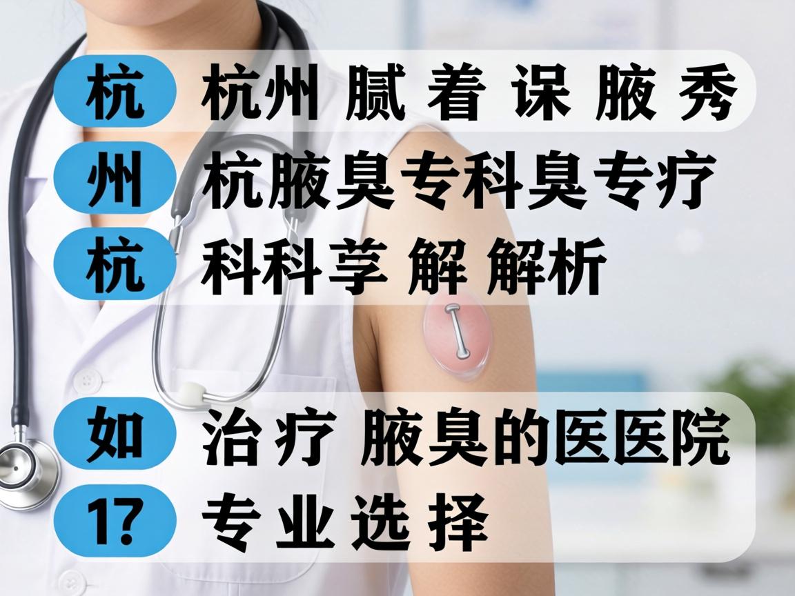 杭州腋秀腋臭专科解析，杭州治疗腋臭的医院如何专业选择