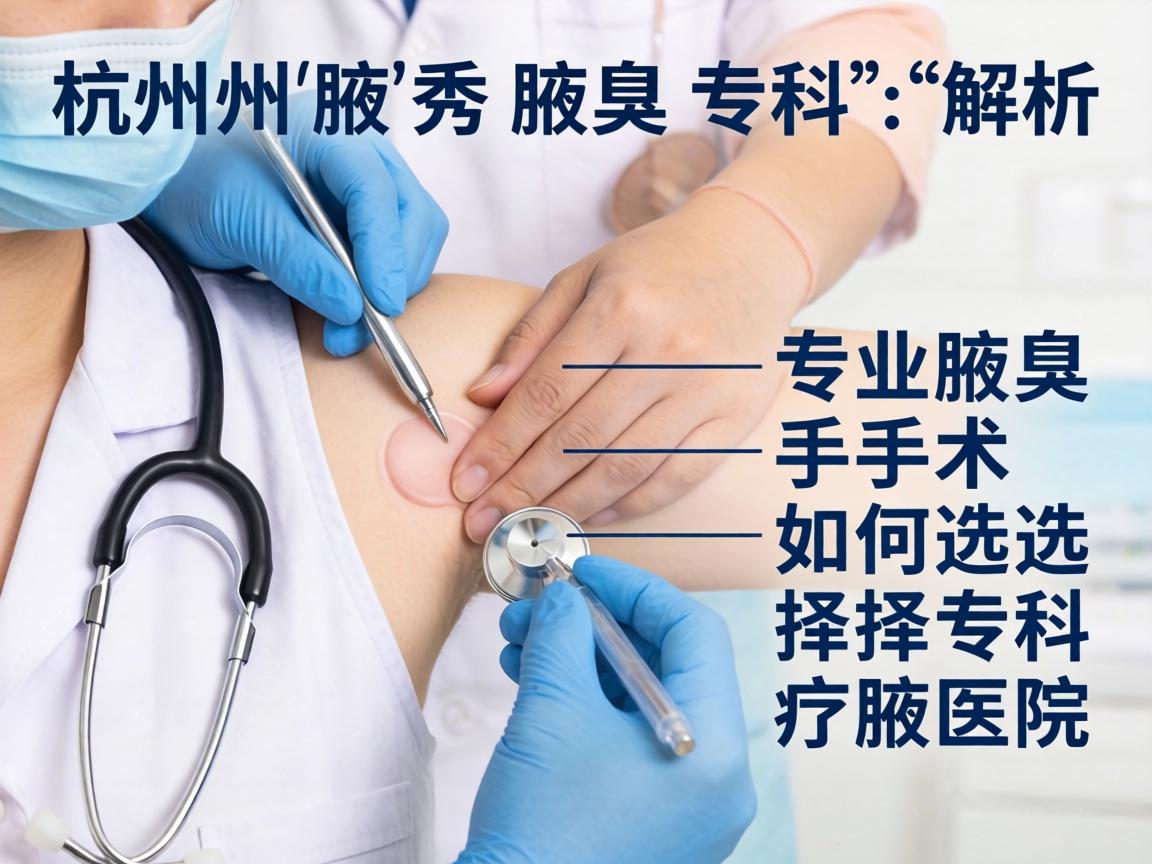 杭州腋秀腋臭专科解析，专业腋臭手术如何选择专科医院