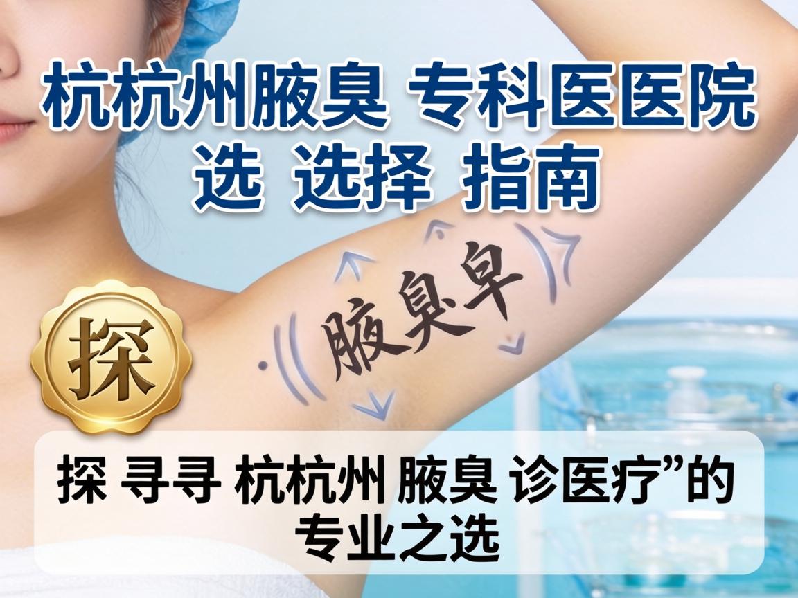 杭州腋臭专科医院选择指南,探寻杭州腋臭诊疗的专业之选 杭州腋臭专科医院选择指南,探寻杭州腋臭诊疗的专业之选