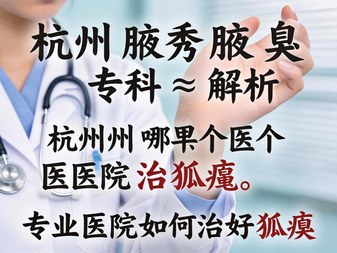 杭州腋秀腋臭专科解析，杭州哪个医院治狐臭，专业医院如何治好狐臭