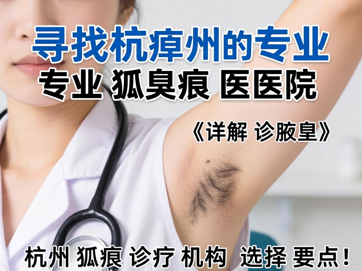 寻找杭州专业狐臭医院，详解杭州狐臭诊疗机构的选择要点