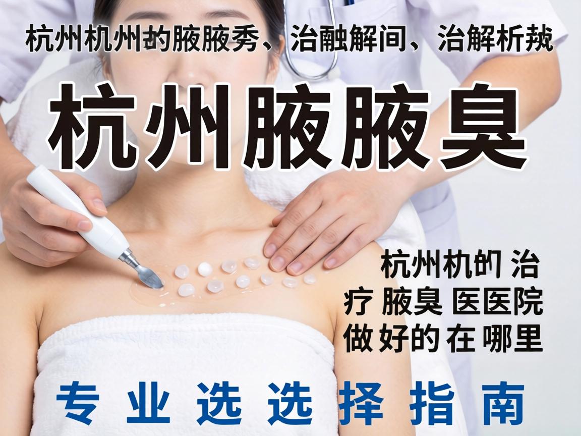 杭州腋秀解析，杭州治疗腋臭医院做好的在哪里，专业选择指南