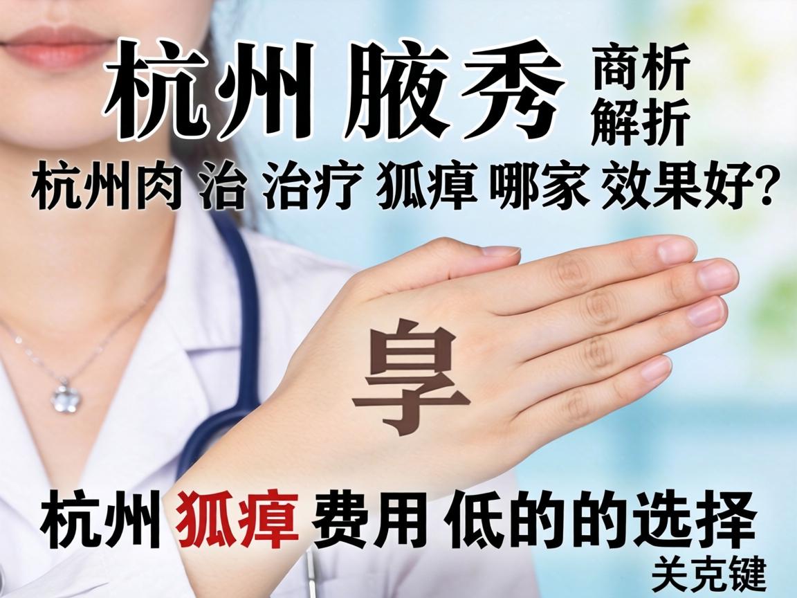 杭州腋秀解析，杭州治疗狐臭哪家效果好？杭州狐臭费用低的选择关键