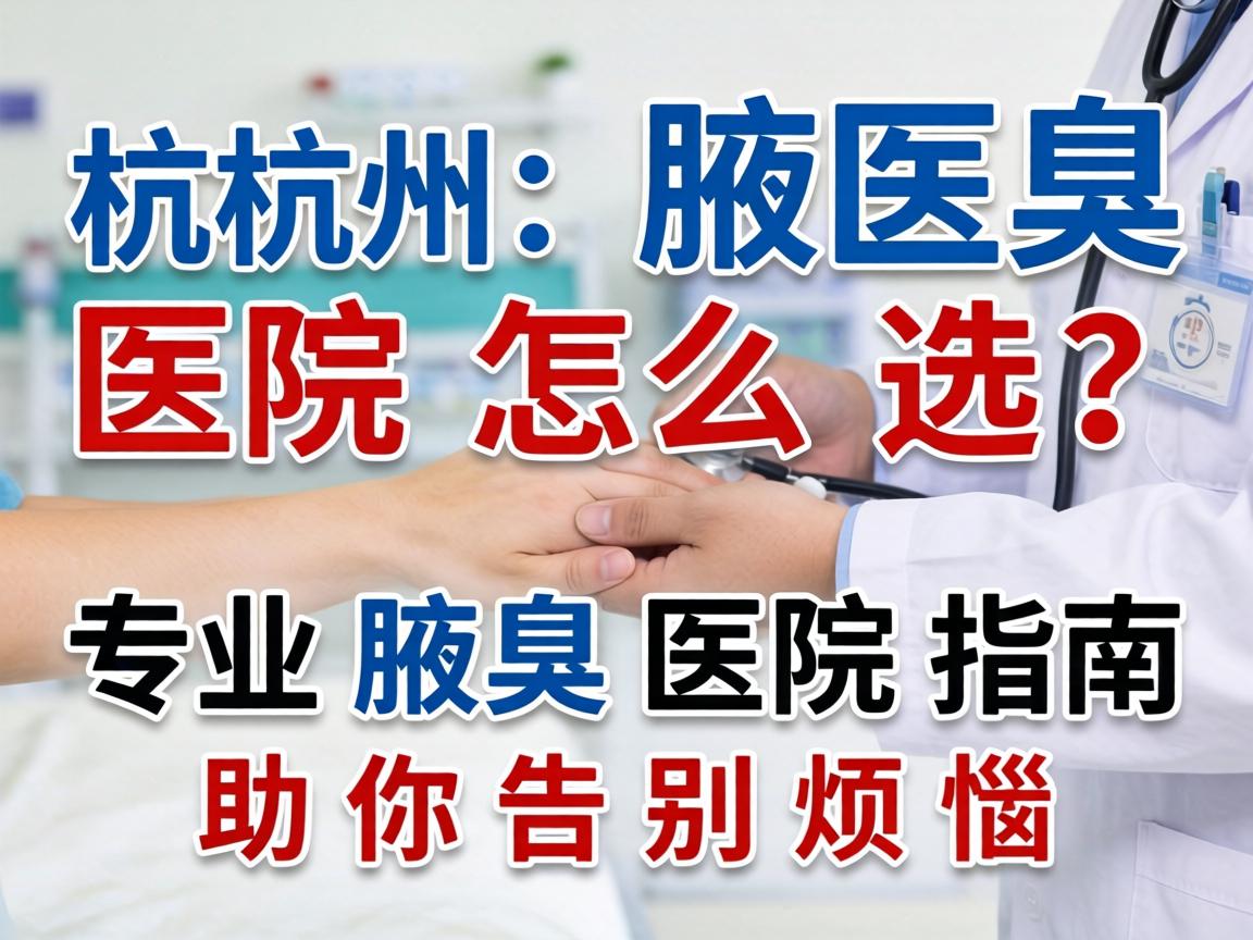 杭州腋臭医院怎么选？专业腋臭医院指南助你告别烦恼