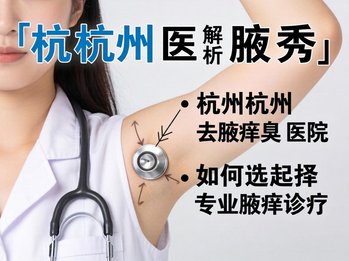 杭州腋秀解析，杭州去腋臭医院如何选择专业腋臭诊疗